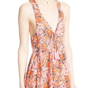 Floral Pink Sleeveless Dress